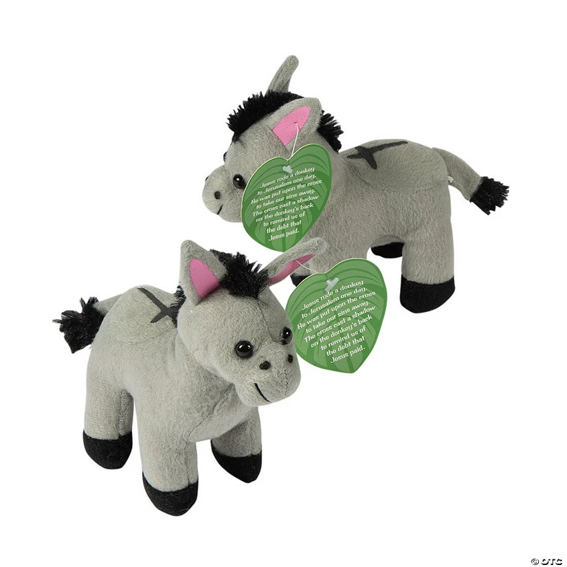 Cheap ๐ฏ Easter Legend Stuffed Donkeys with Card - 12 Pc. ๐