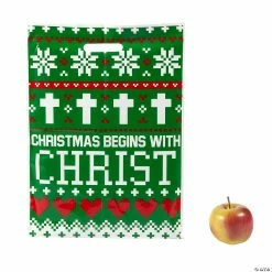 Wholesale 🛒 Faith Sweater Print Plastic Goody Bags - 50 Pc. 😀