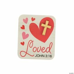 Best deal ⭐ Faith Valentine Cross Pin Valentine Exchanges with Card for 12 ✨