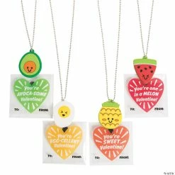 Brand new ✨ Food Necklace Valentine Exchanges with Card for 12 ⌛