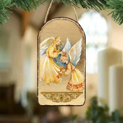 Best Pirce 🔥 G. Debrekht Angels ⌚ Watching Over You Religious Christian Sacred Icon Ornament Inspirational Icon Decor 🛒