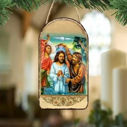 Top 10 😉 G. Debrekht Christening Religious Christian Sacred Icon Ornament Inspirational Icon Decor ⭐