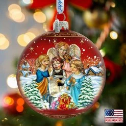 Top 10 ๐งจ G. Debrekht ๐ Christmas Guardian Angel Ball Glass Ornament Limited Edition ๐ Christmas Decor ๐