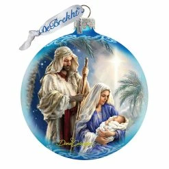 Hot Sale 👏 G. Debrekht Holy Night Glass Ornament Limited Edition by D. Gelsinger Nativity Holiday Decor ✔️