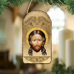 Deals 🔥 G. Debrekht Icon of The Holy Face Religious Orthodox Sacred Icon Ornament Inspirational Icon Decor 🌟