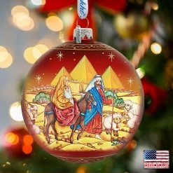 Outlet ๐ G. Debrekht Journey to Bethlehem Glass Ornament Limited Edition Nativity Holiday Decor ๐