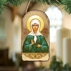 Best deal ✔️ G. Debrekht Matrona Plaque Religious Orthodox Sacred Icon Ornament Inspirational Icon Decor 😀