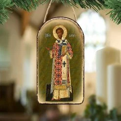 Best Pirce 🤩 G. Debrekht Saint Chrysostom Religious Christian Sacred Icon Ornament Inspirational Icon Decor 🤩