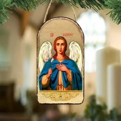 Promo 👍 G. Debrekht Saint Gabriel the Archangel Religious Christian Sacred Icon Ornament Inspirational Icon Decor ✔️