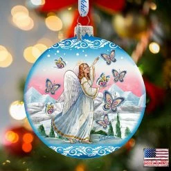 Brand new 🔥 G. Debrekht Serenity Angel Glass Ornament Limited Edition 🎁 Christmas Decor ✔️