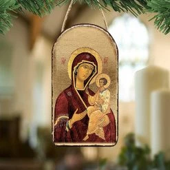 Deals 🧨 G. Debrekht Virgin Mary Religious Orthodox Sacred Icon Ornament Inspirational Icon Decor 😀
