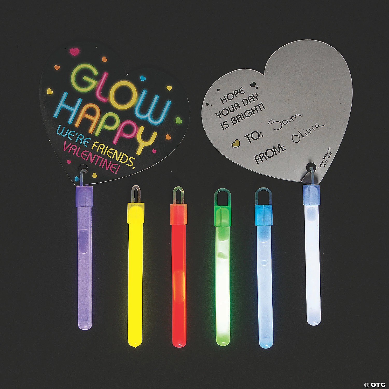 Outlet π Glow Stick Valentine Exchanges with Card for 12 π