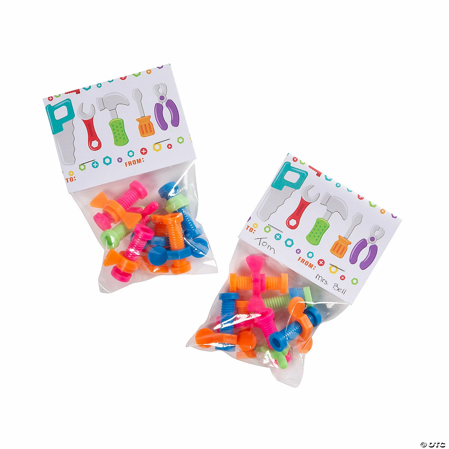 New π Handyman Nuts & Bolts Valentine Exchange Packs - 12 Pc. π