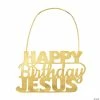 Deals 🔥 Happy 🥳 Birthday Jesus Gold Metal 🎁 Christmas Ornaments - 12 Pc. 🎁