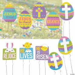 Budget 😀 He Lives Easter Yard Sign Kit – 10 Pc. 🎁