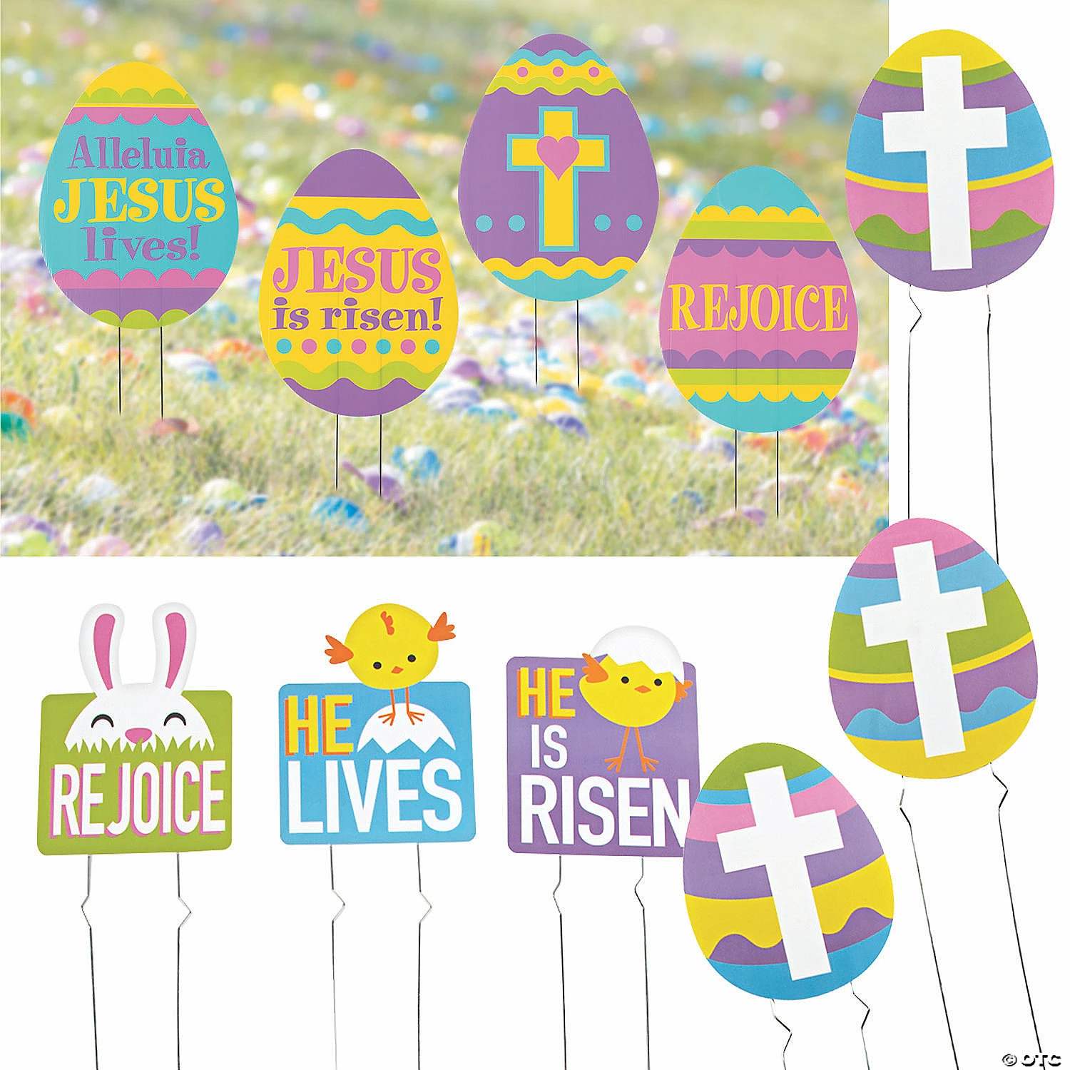 Budget 😀 He Lives Easter Yard Sign Kit – 10 Pc. 🎁