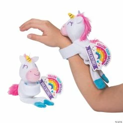 Cheapest π Hugging Stuffed Unicorn Slap Bracelets Valentine Exchanges with Card for 12 π₯°