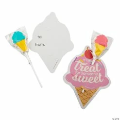 Budget 🔔 Ice Cream Lollipops with Card for 12 👏