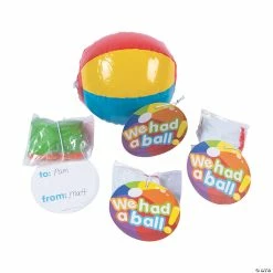 Coupon β€οΈ Inflatable 5" Mini Classic Beach Balls with Card - 12 Pc. π₯°
