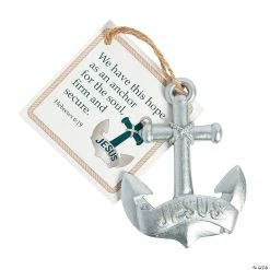 Brand new 😉 Jesus Is an Anchor Resin 🎄 Christmas Ornaments with Card - 12 Pc. ⌛