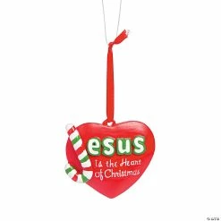 Best Sale 👍 Jesus is the Heart of 🎁 Christmas Ornaments - 12 Pc. 🤩