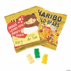 Budget 💯 Jesus Loves You Berry Much Haribo® Gummi-Bear® Mini Pack Exchanges with Card for 35 🔥