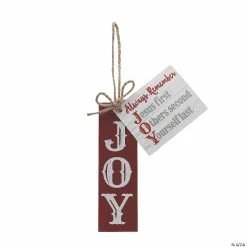 Brand new ⭐ Joy Panel Wood 🎄 Christmas Ornaments with Card - 12 Pc. 👏