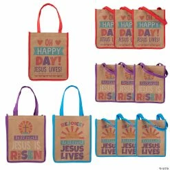 Deals ๐ฏ Large He Lives Craft Nonwoven Tote Bags - 12 Pc. โ๏ธ