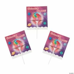 Hot Sale 🧨 Lollipop with Outer Space Card Valentine Exchanges for 38 ⌛
