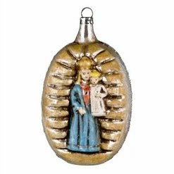 Best Pirce 💯 Marolin 2011030 Mouthblown 🎅 Christmas Glass Ornament Madonna with Child 💯
