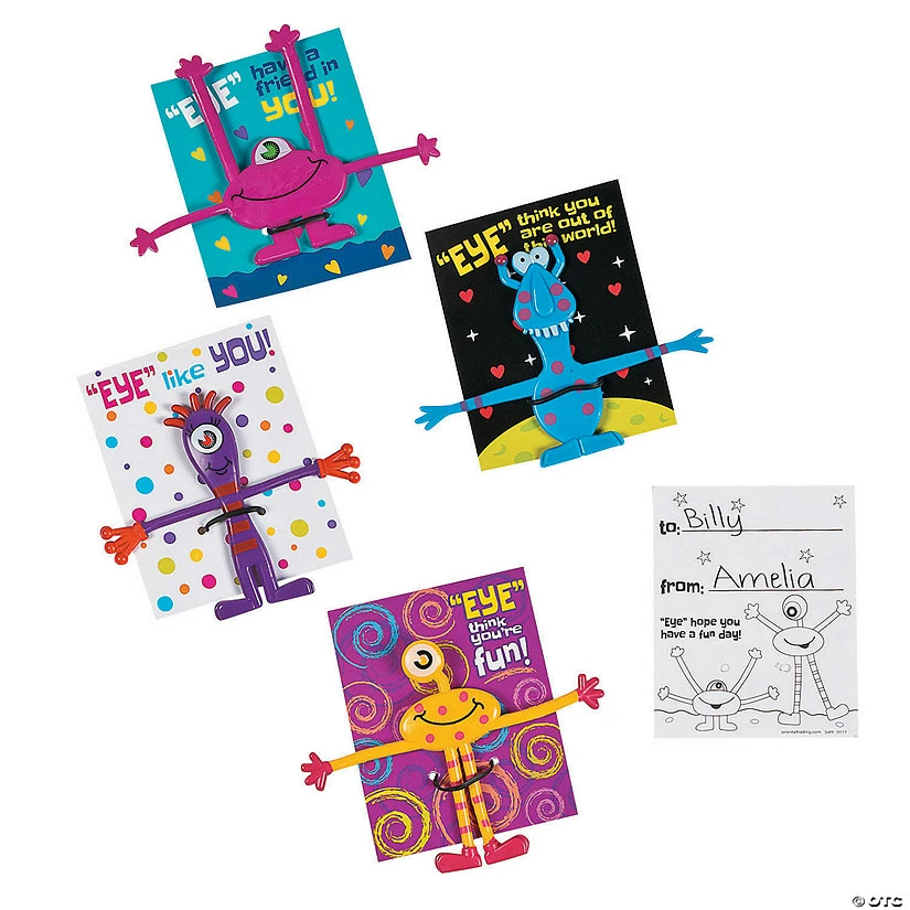 Best deal π Monster Bendable Valentine Exchanges with Card for 24 π