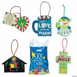 Promo ❤️ Nativity 🔔 Christmas Ornament Craft Kits with Bags for 48 🎉