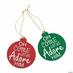 Best Pirce 🧨 Oh Come Let Us Adore Him 🔔 Christmas Ornaments - 12 Pc. ⌛