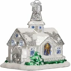 Wholesale ๐ฏ Old World โ Christmas #20076 Glass Blown Ornament, Sparkling Cathedral, 4.25" โจ