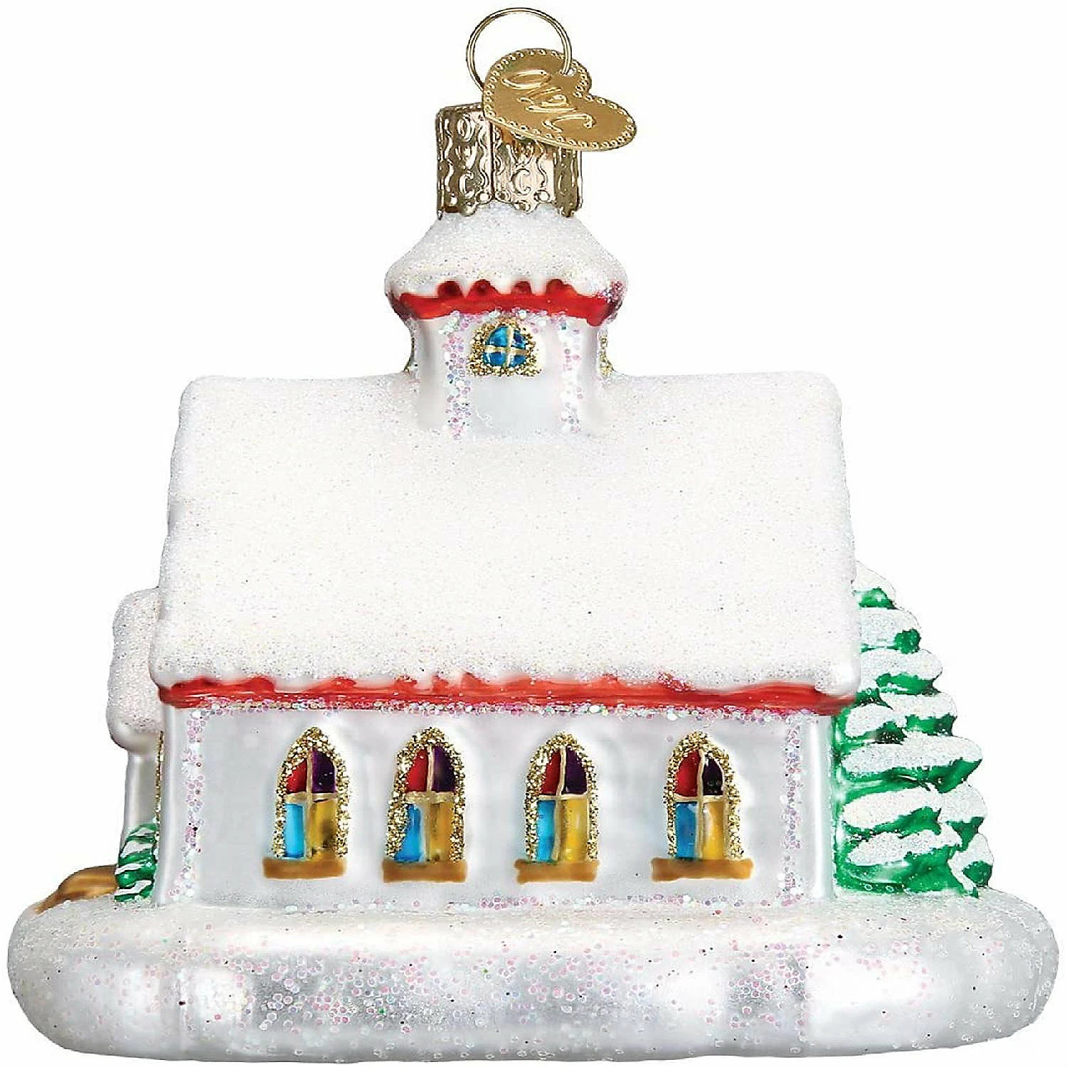 Budget ๐ Old World ๐ Christmas Glass Blown Ornament, 20095 Country Church, 3.75 inches ๐ - Image 4
