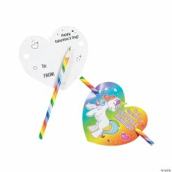 Flash Sale ๐ Rainbow Pencils with Valentine's Day Card for 12 โญ