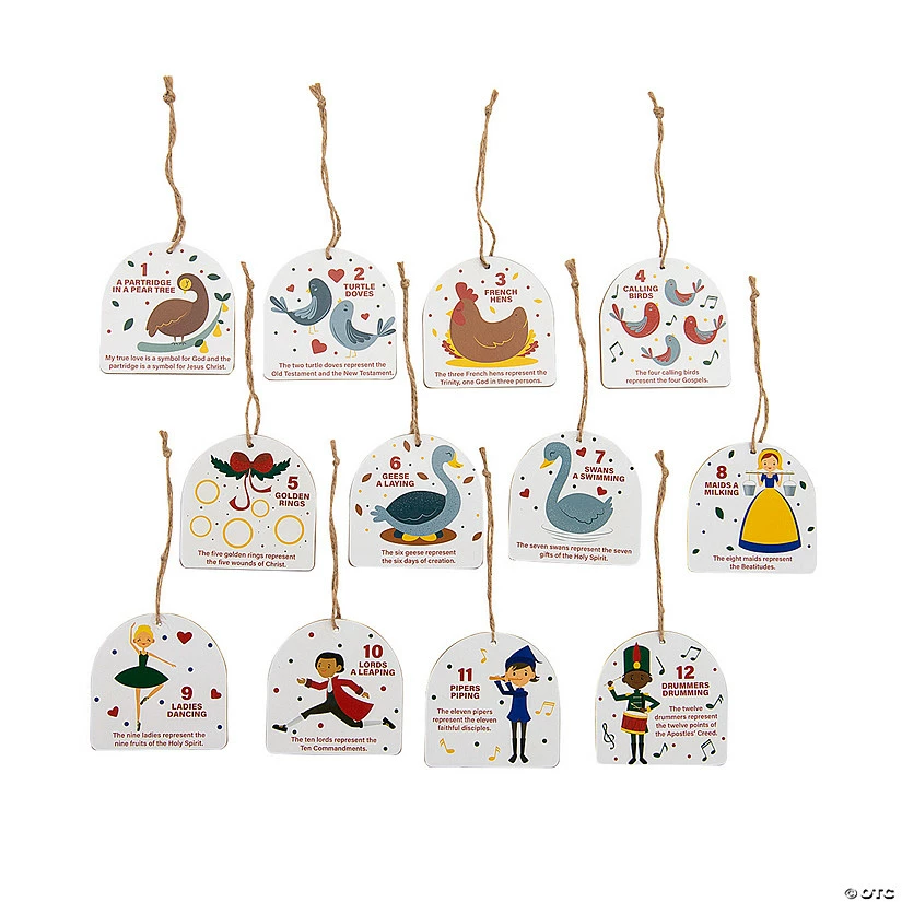 Cheapest โจ Religious 12 Days of โ Christmas Wood Ornament Set - 12 Pc. ๐