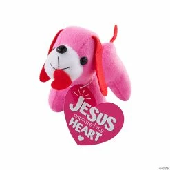 Outlet ๐ฅ Religious Heart Stuffed ๐ Dog Valentine Exchanges with Card for 12 โจ