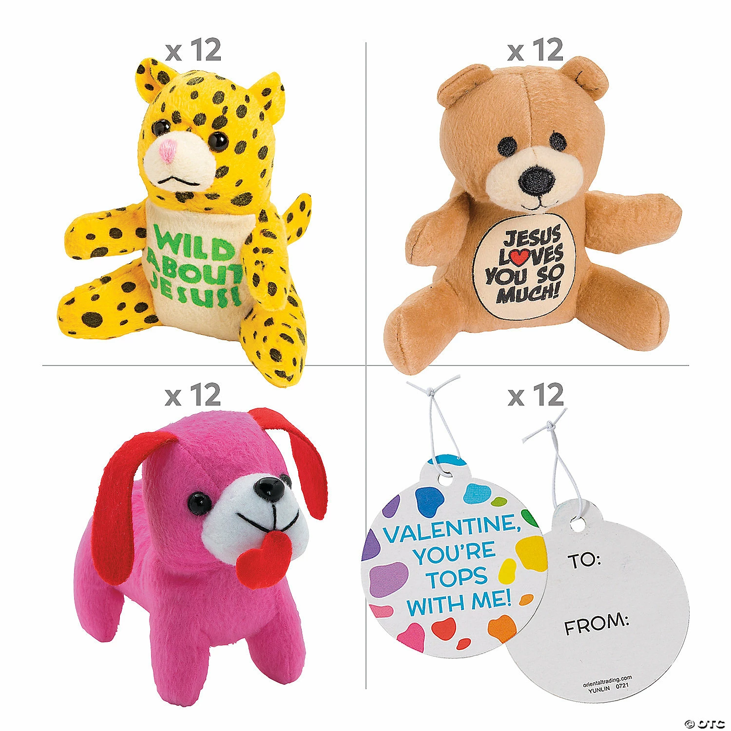 Coupon π Religious Stuffed Characters Valentine Exchanges with Card for 36 βοΈ - Image 3