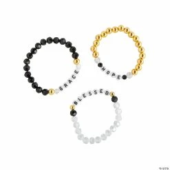 Promo π Religious Tween Beaded Bracelets - 12 Pc. π