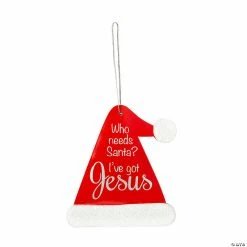 Best reviews of 😀 Religious Who Needs Santa I've Got Jesus Hat Metal 🎄 Christmas Ornaments - 12 Pc. 🤩