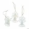 Promo 🔥 Silhouette Angel Metal 🔔 Christmas Ornaments - 12 Pc. ⭐