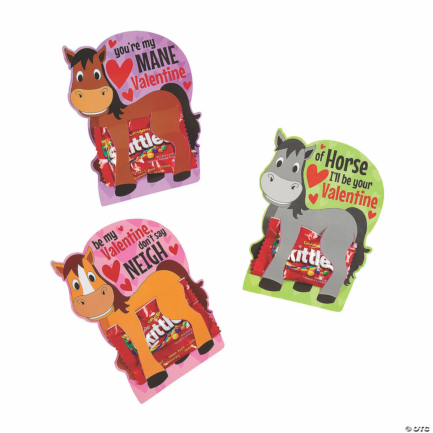 Brand new ✔️ Skittles® Fun Size Fruit 🍬 Candy Valentine Exchanges with Horse Card for 12 🥰