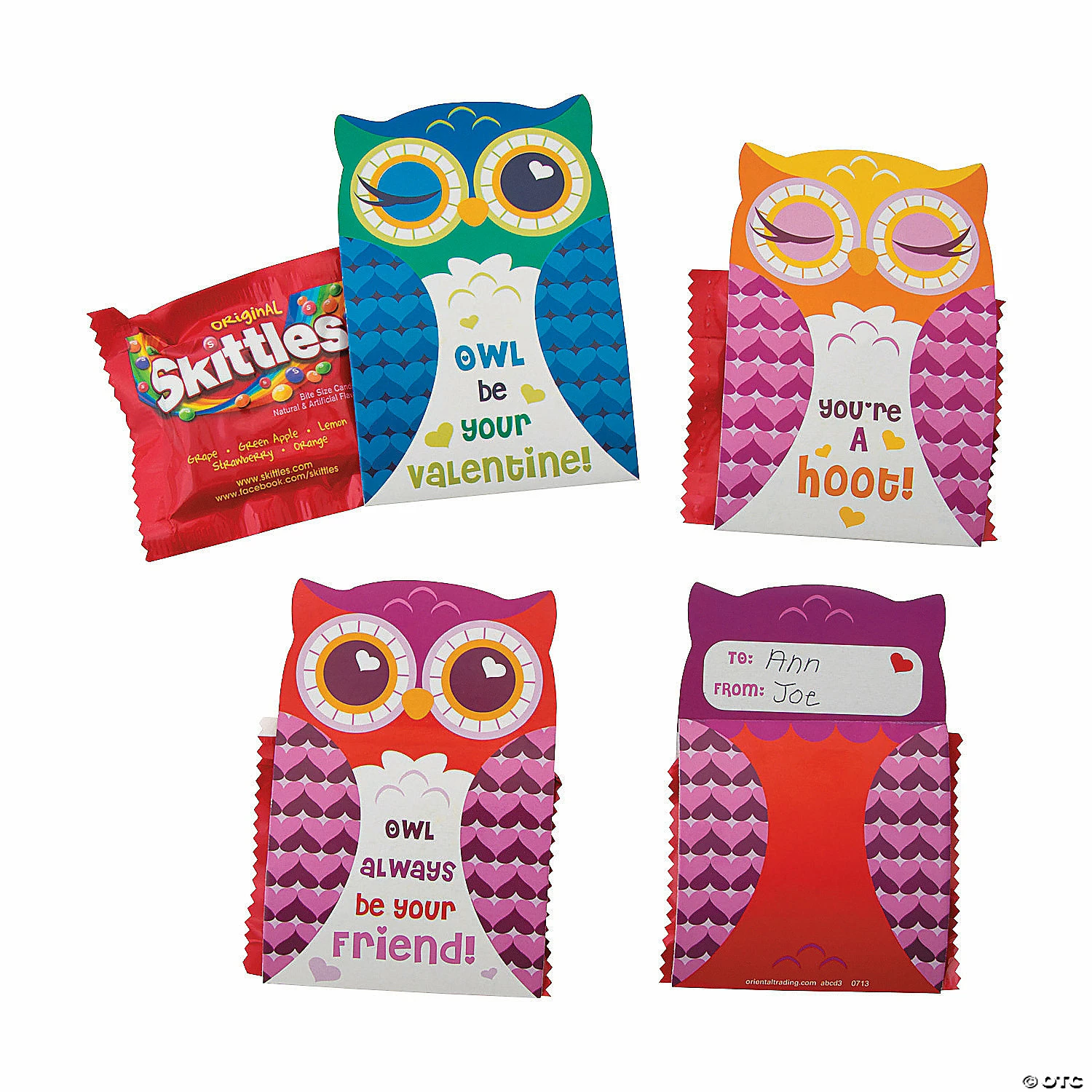 Best Pirce 🧨 Skittles® Valentine Exchanges with Owl Card for 24 👍