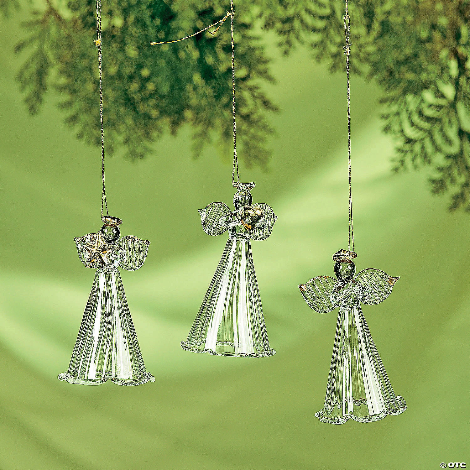 Outlet ๐ Spun Glass Angel ๐ Christmas Ornaments - 12 Pc. ๐ - Image 2