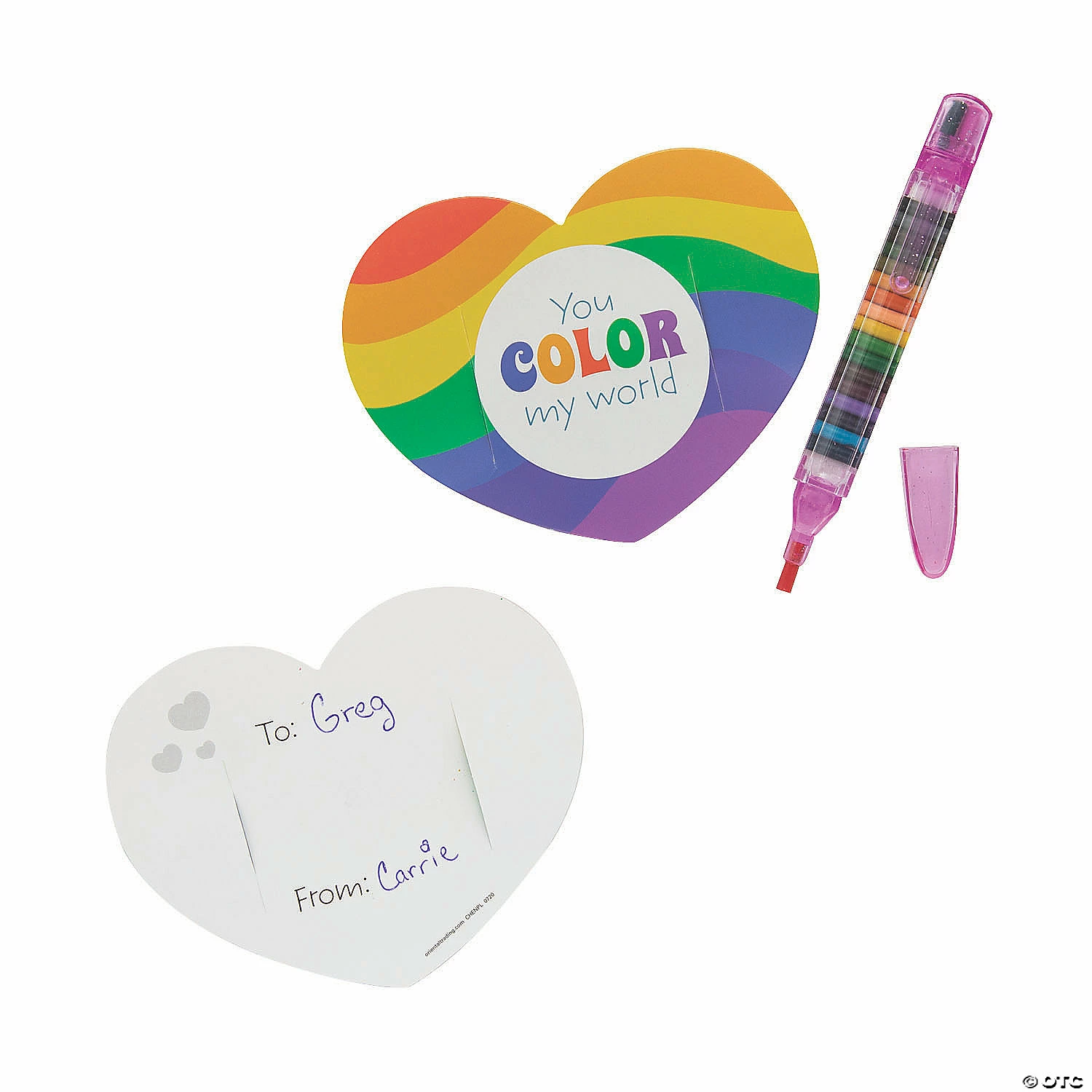 New π― Stacking Crayons Valentine Exchanges with Card for 12 β - Image 2