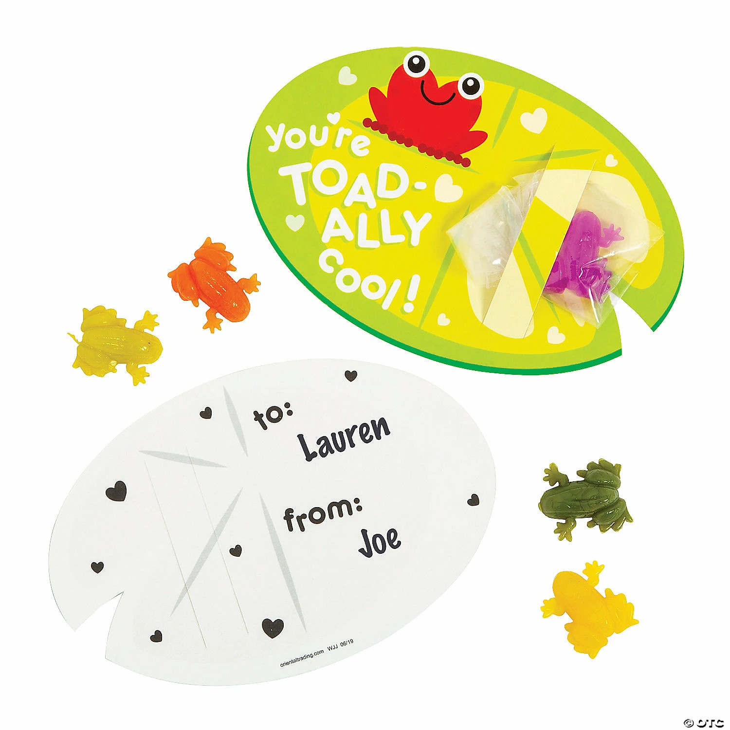 Hot Sale β Sticky Frogs Valentine Exchanges with Card for 48 π