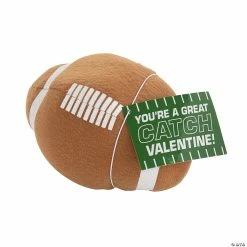 Brand new ❤️ Stuffed Football Valentine Exchanges with Card for 12 ⭐