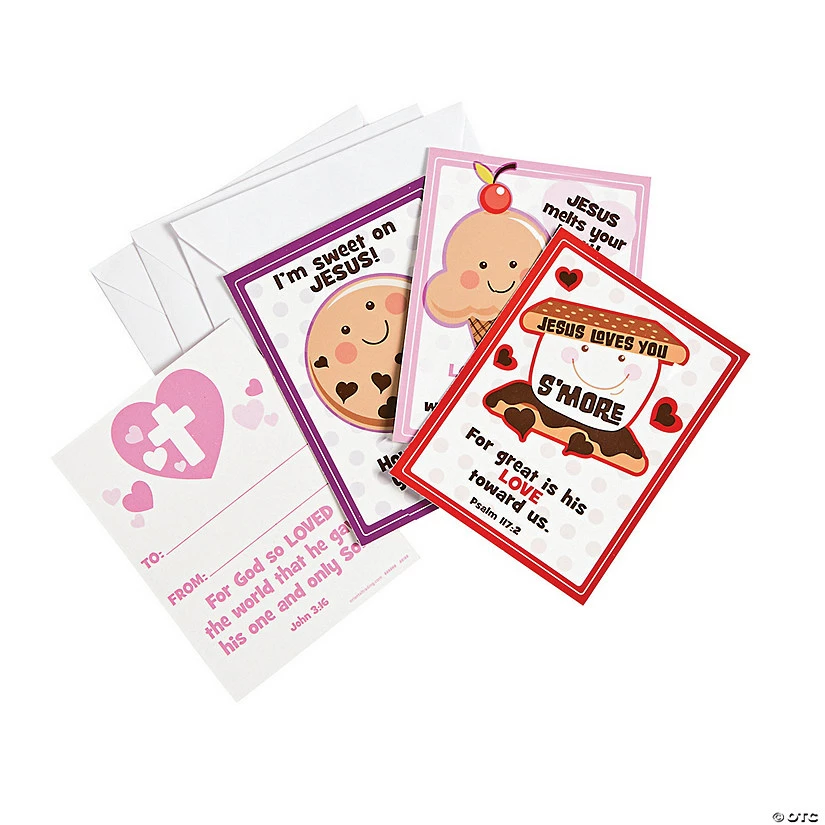 Discount β€οΈ Sweet on Jesus Valentine's Day Cards - 24 Pc. π―