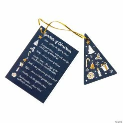 Discount ⌛ Symbols of 🎅 Christmas Ceramic Ornaments with Card - 12 Pc. 🔔